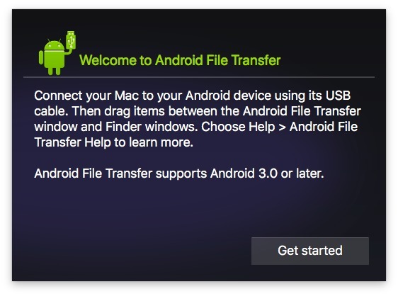 android file transfer download for mac high sierra